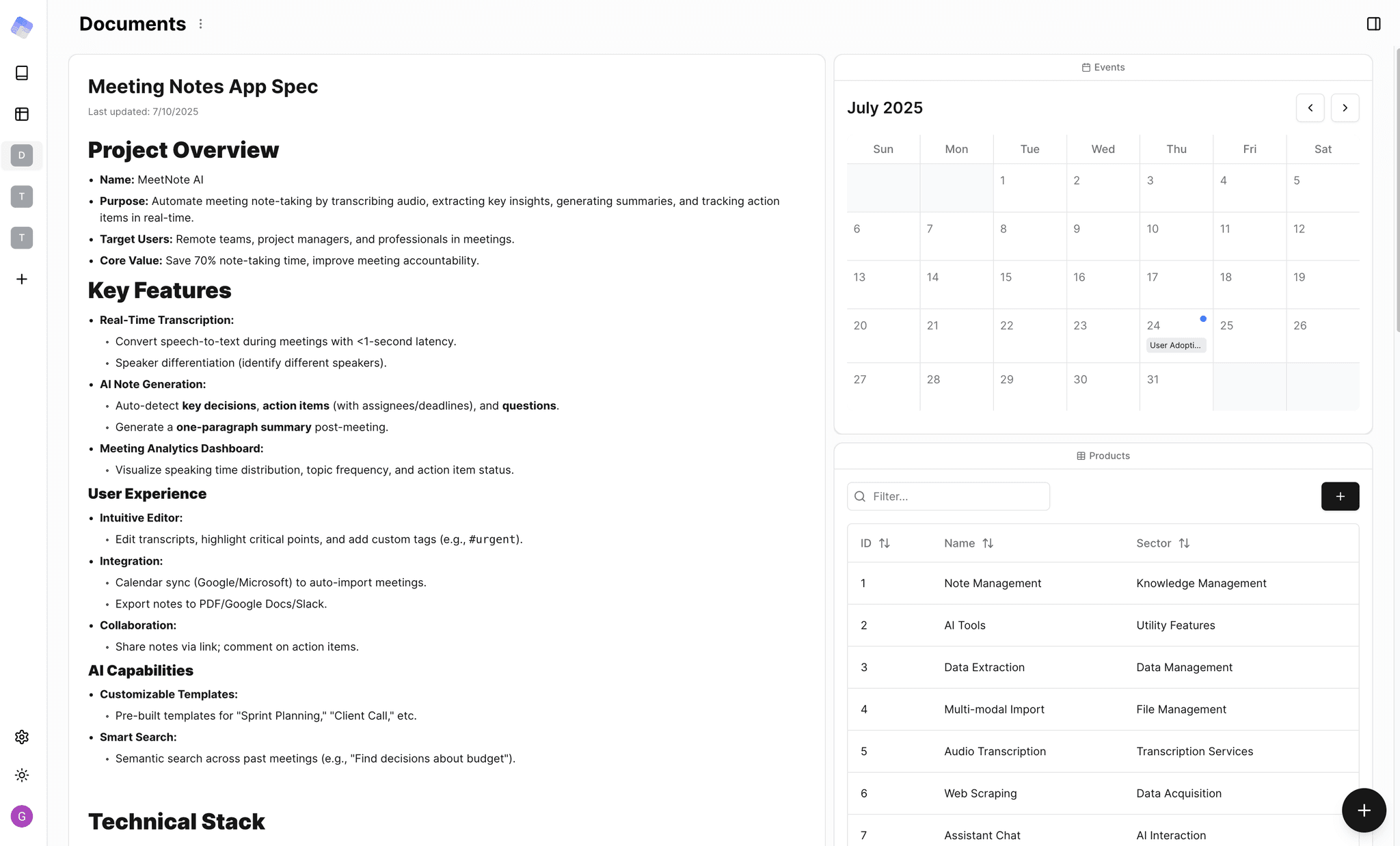 GIF of AI assistant editing a document